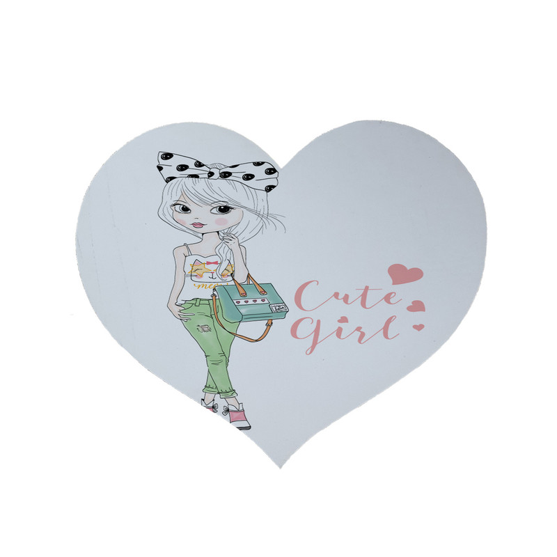 پادری مدل قلب طرح عروسکی کد 5753 سایز 90x90 سانتی متر 