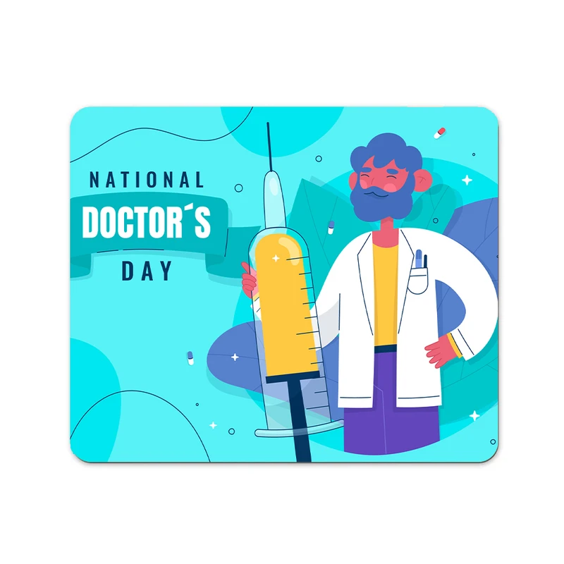 ماوس پد پاد آفرین مدل روز پزشک دکتر بیمارستان نوار قلب پزشکی کد P495 سایز 19*24 سانتی متر