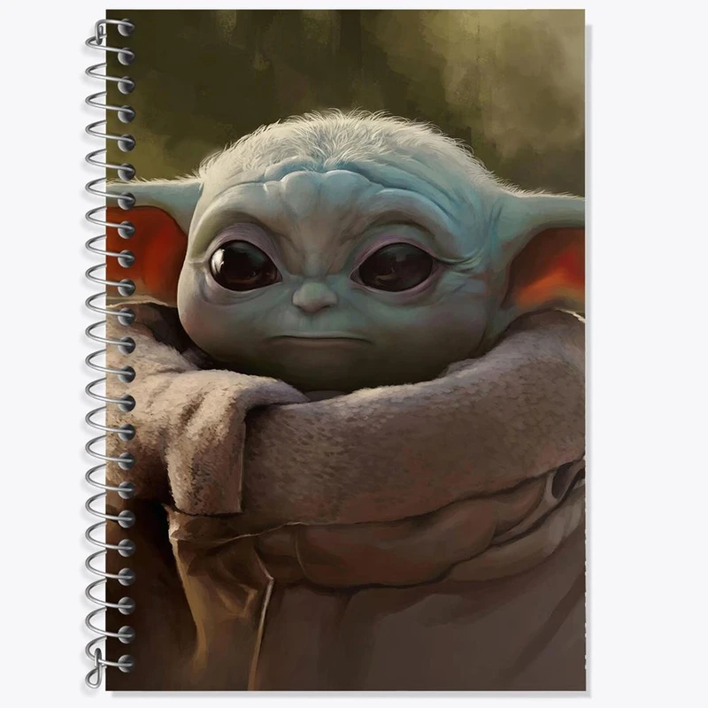 دفتر زبان 50 برگ خندالو مدل دو خط طرح یودا سریال جنگ ستارگان کد 26069