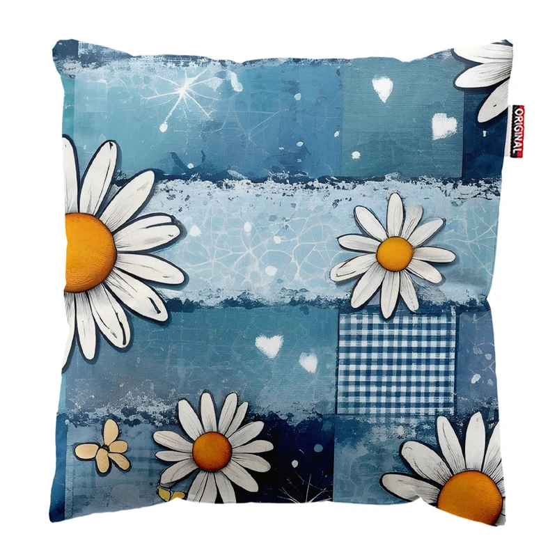   کوسن پاد آفرین طرح گل کد 2153 سایز 30*30 سانتی متر