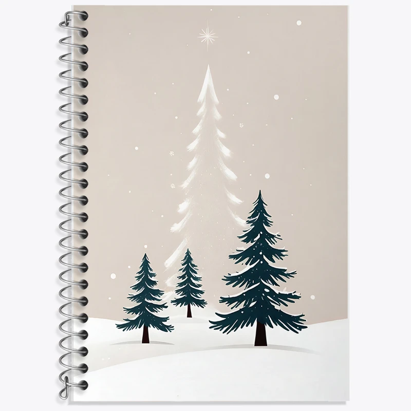 دفتر لغت 50 برگ خندالو طرح درخت های برفی کد F8255