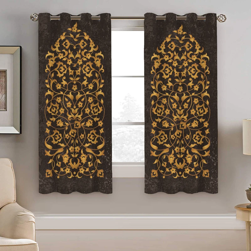 پرده نیروانا طرح سنتی مدل هازان کد 8978 سایز 140×200 سانتی متر