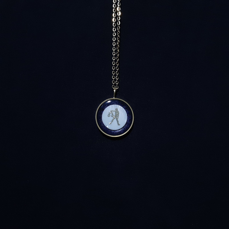 گردنبند زنانه مدل ماه تولد مهر