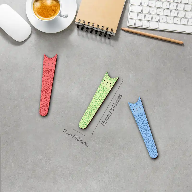 نشانگر کتاب لوکسینو مدل Bookland_Cat 11 بسته 3 عددی