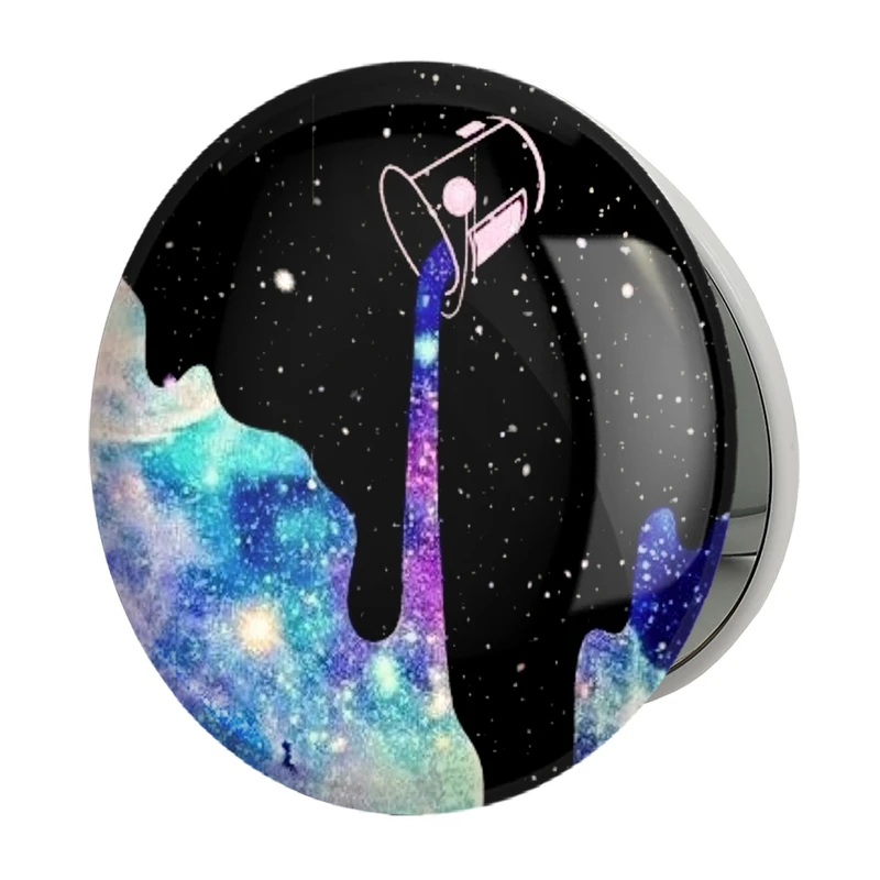 آینه جیبی خندالو طرح کهکشان مدل تاشو کد 6009 