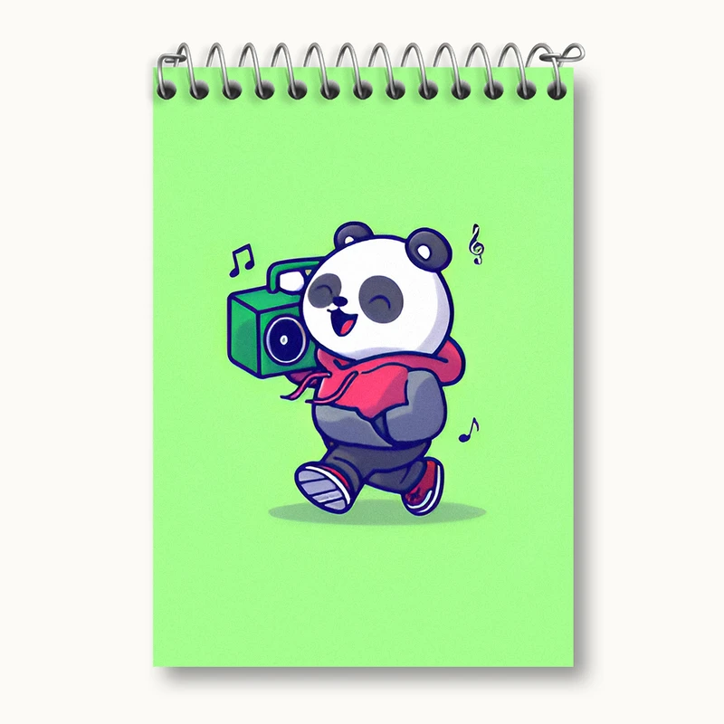 دفتر یادداشت 50 برگ خندالو طرح پاندا کیوت و بامزه کد N3418