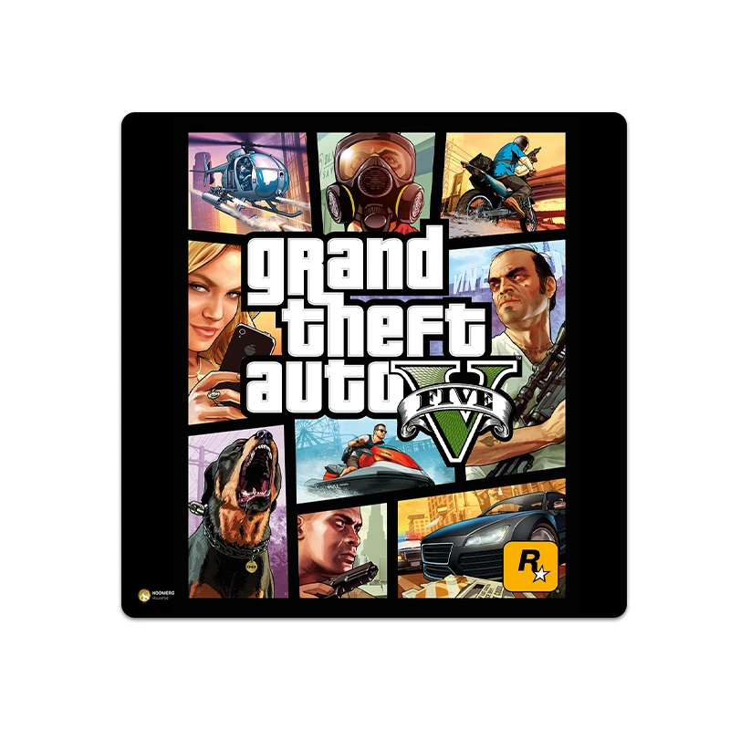 ماوس پد هومرو مدل NX161 طرح بازی GTA سایز 40x40 سانتی‌متر