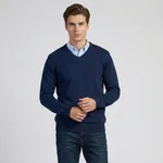 پلیور یقه هفت مردانه تریکو پاییزان مدل P700