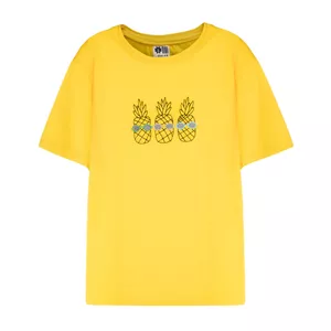 تی شرت آستین کوتاه دخترانه مادر مدل pineapple رنگ زرد