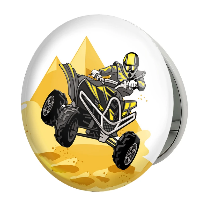 آینه جیبی خندالو طرح موتور چهار چرخ مدل تاشو کد 27831 