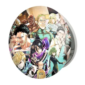آینه جیبی خندالو طرح انیمه مرد تک مشتی One Punch Man مدل تاشو کد 10519 
