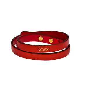 دستبند طلا 18 عیار دخترانه کرابو طرح بی نهایت مدل Krd1170