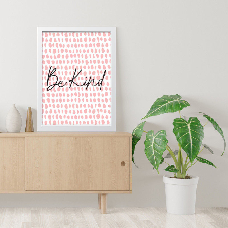 تابلو مدل مینیمال Be kind کد m2567-w