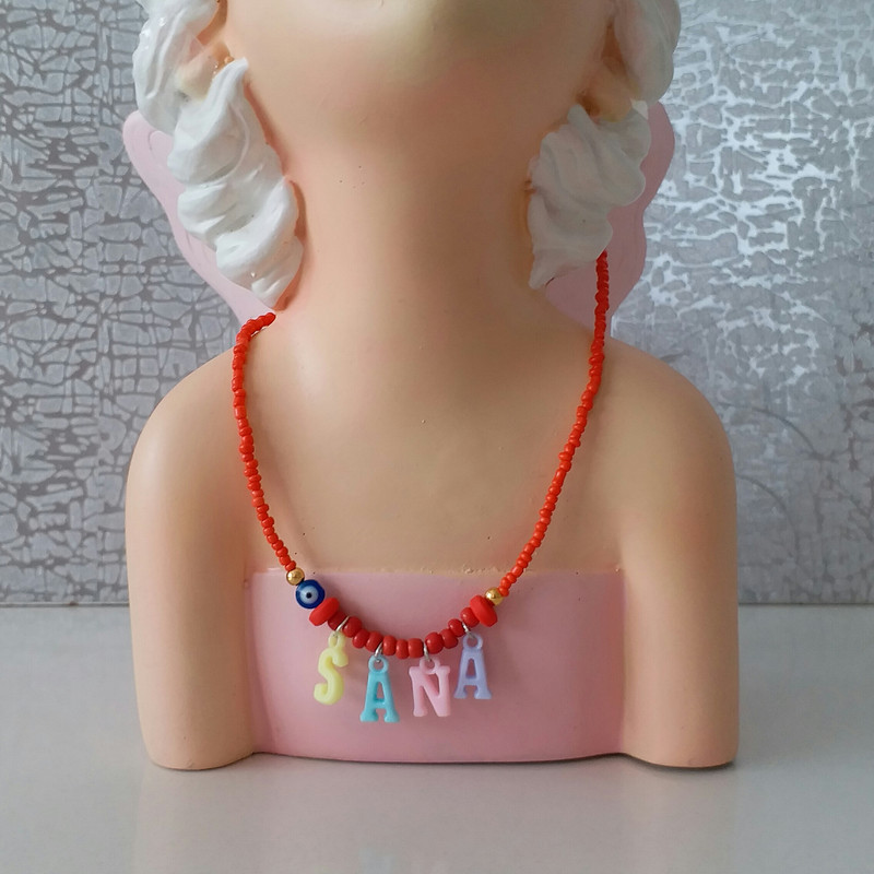 گردنبند دخترانه مدل تابستانی اسم سنا و ثنا G109