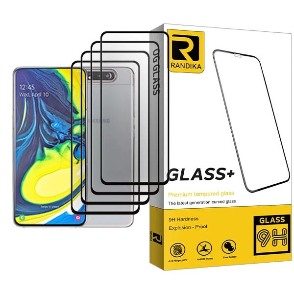 محافظ صفحه نمایش راندیکا مدل Glass MIX004 مناسب برای گوشی موبایل سامسونگ Galaxy A80 بسته چهار عددی