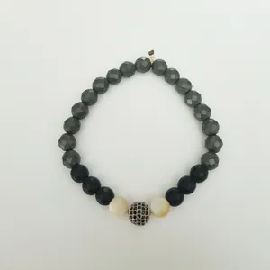 دستبند مردانه مدل گوی کد 02