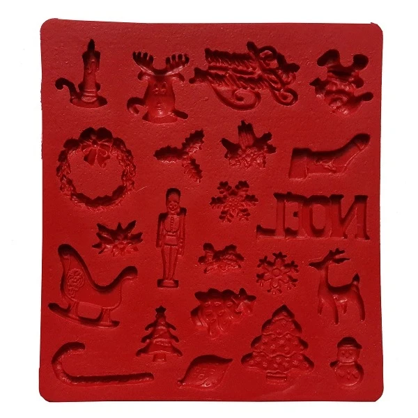 قالب فوندانت به گز مدل زمستان کریسمس