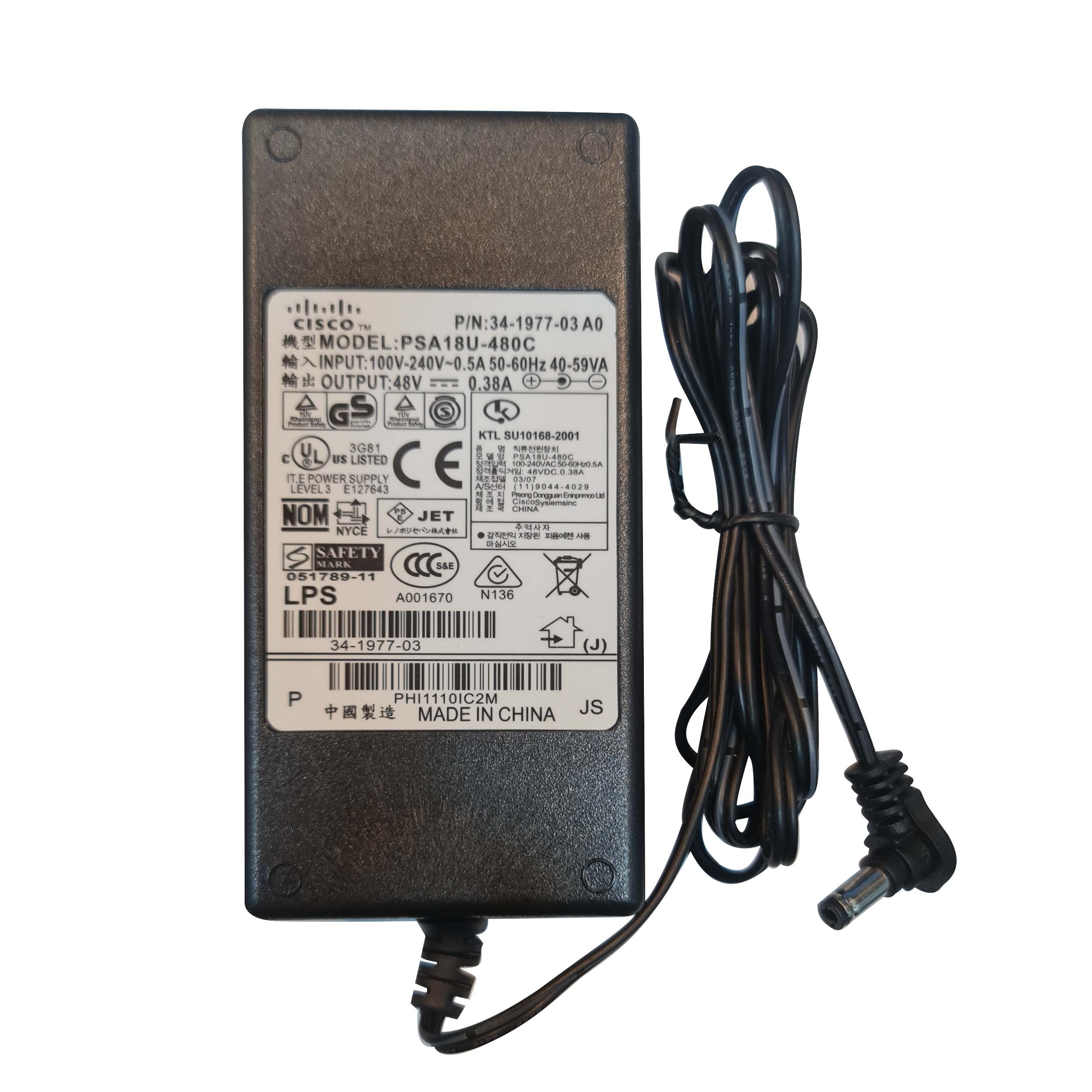 آداپتور 48 ولت 380 میلی آمپر سیسکو مدل PSA18U آداپتور 48 ولت 380 میلی آمپر سیسکو مدل PSA18U