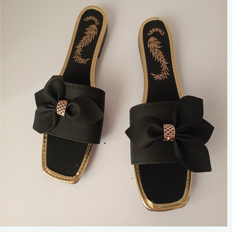 صندل زنانه مدل پاپیونی کد 002 رنگ مشکی