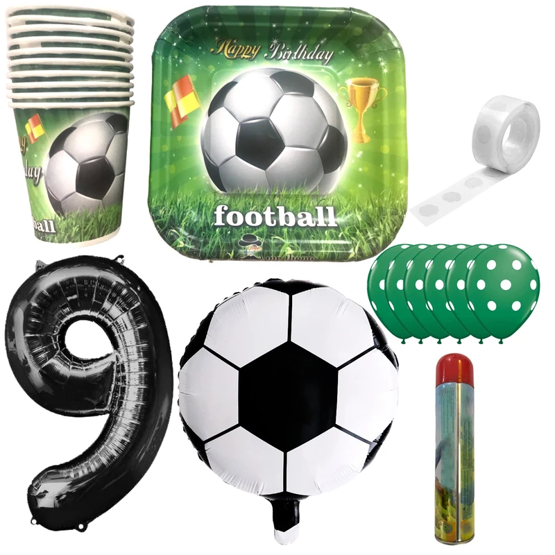 مجموعه 30 عددی تم تولد مستر تم طرح توپ فوتبال پلاس کد 9