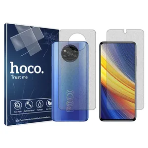 Hoco Anti Shock model matte screen protector suitable for Xiaomi Poco X3 Pro mobile phone along with the back protector