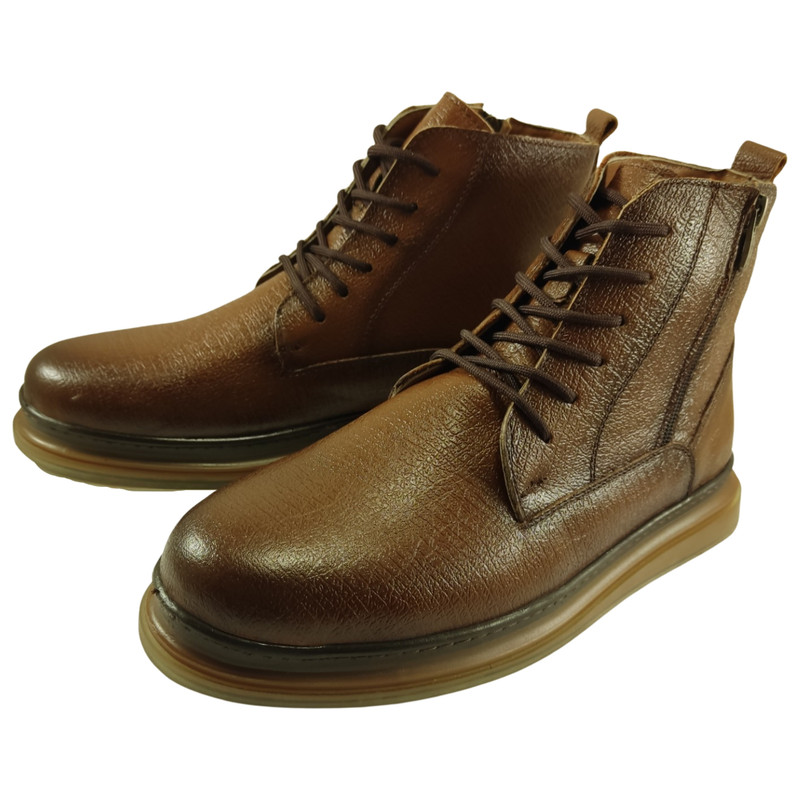 نیم بوت مردانه مدل چرم طبیعی کد 374
