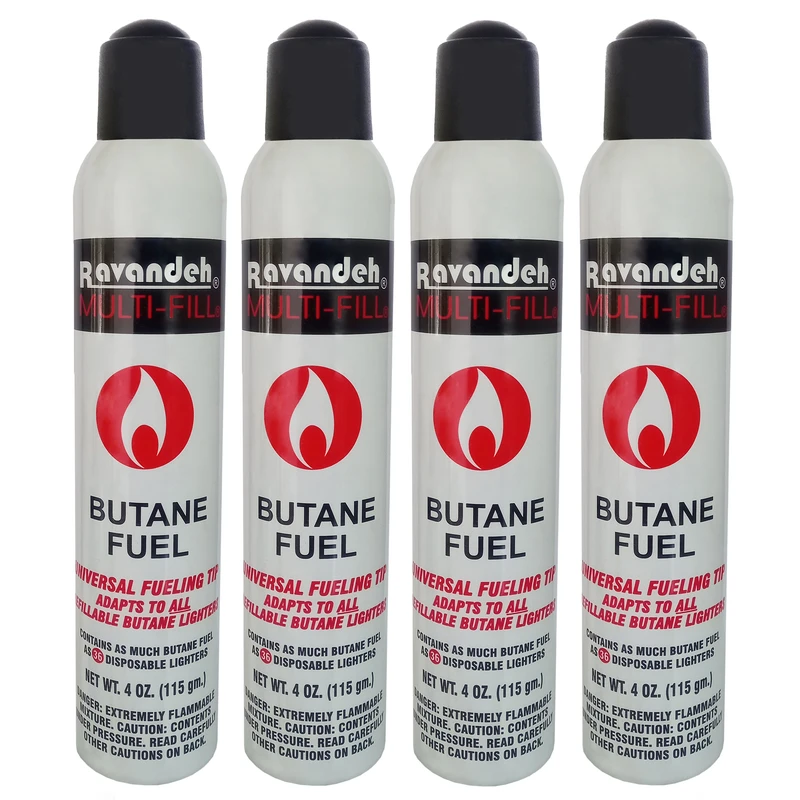 گاز فندک رونده مدل کاغذی حجم 115 میلی لیتر مجموعه 4 عددی