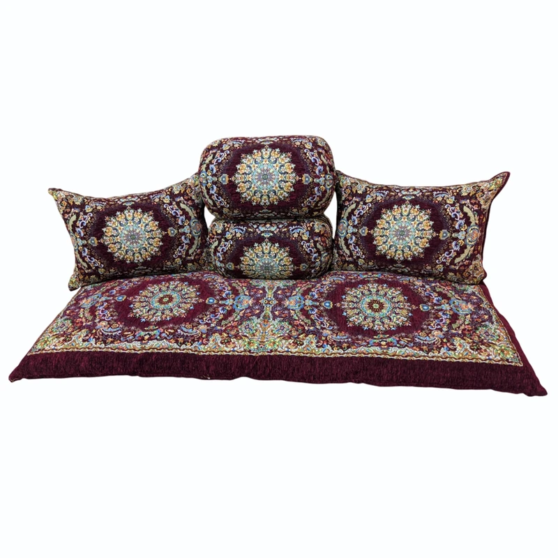 عکس شماره 15 : ست پشتی سنتی مدل شاه نشین مجموعه 5 عددی