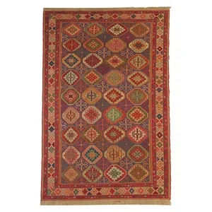 گلیم دستباف دو متری طرح سوزنی کد 631