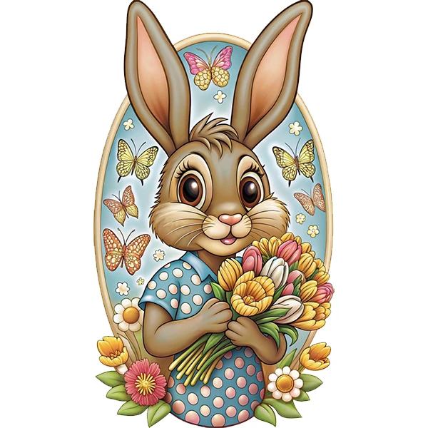 استیکر پارچه و لباس پاد آفرین طرح خرگوشی کد 618