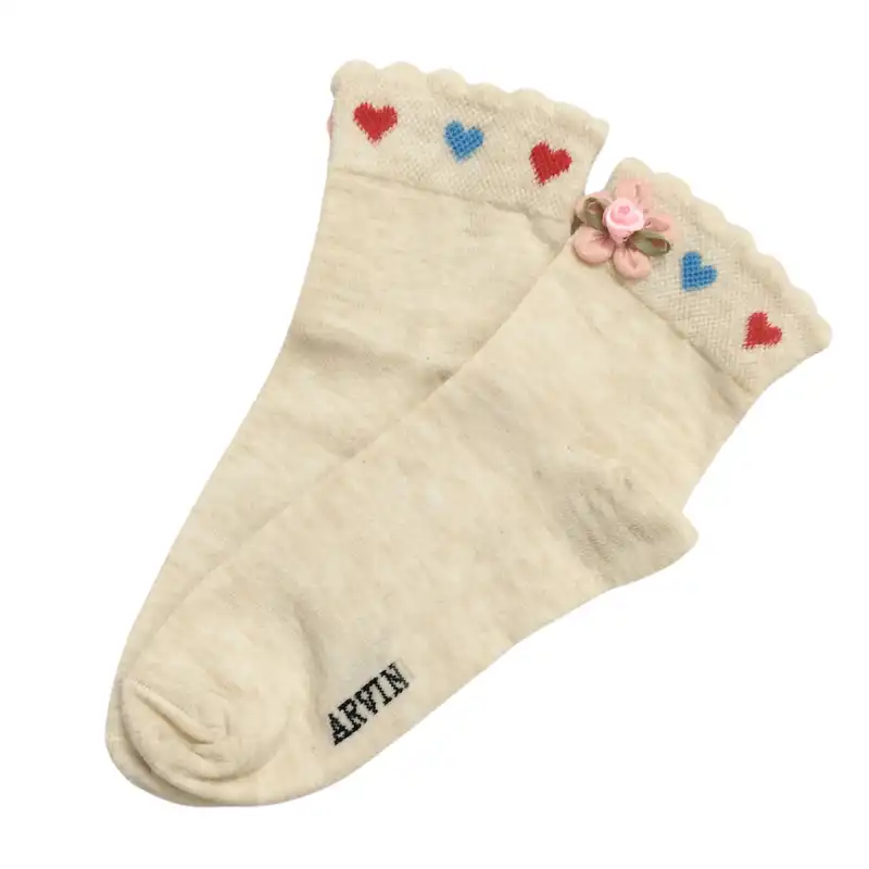 جوراب دخترانه مدل گل دار کد 0132