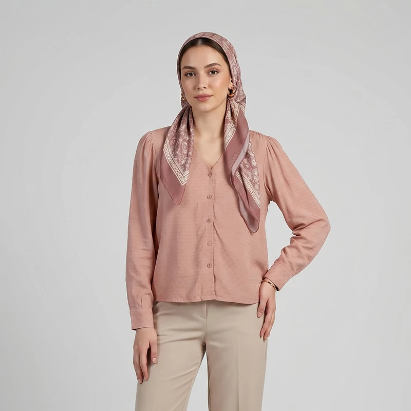 شومیز آستین بلند یقه هفت زنانه ایکس ساید مدل S549621Z8