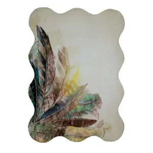 پادری مدل دالبر طرح پر کد 8180 سایز 80x110 سانتی متر 