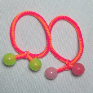 کش مو دخترانه مدل گره ای مروارید گرد بسته 2 عددی