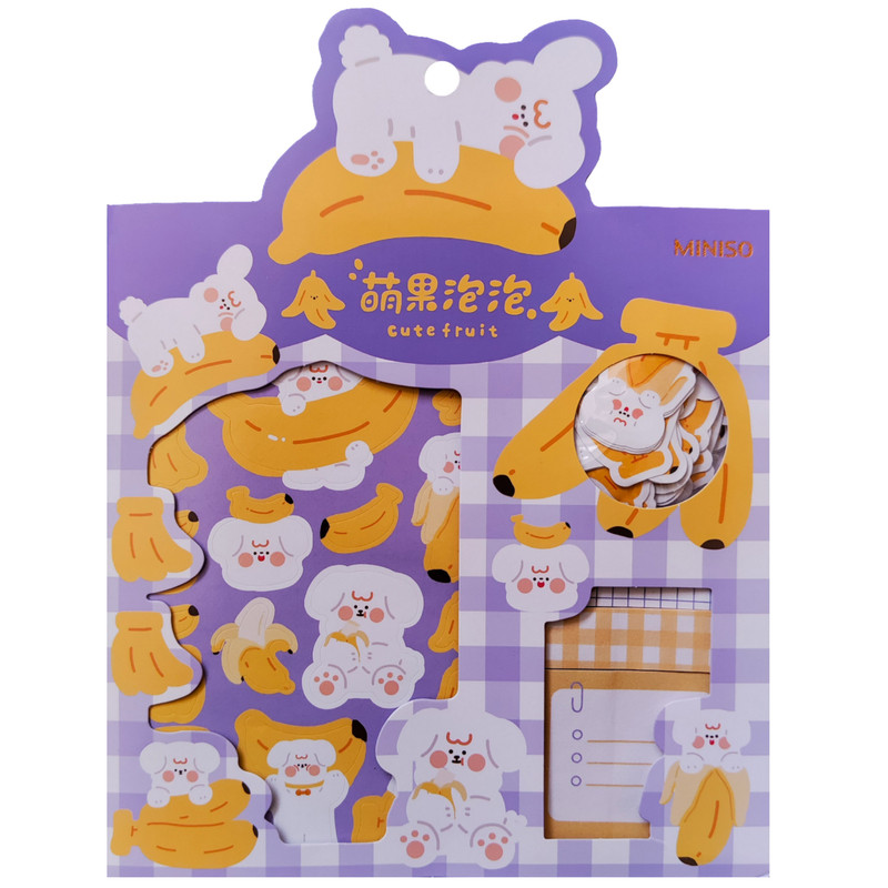 برچسب مینیسو مدل Cute Fruit کد 55432 به همراه کاغذ یادداشت مجموعه 55 عددی برچسب مینیسو مدل Cute Fruit کد 55432 به همراه کاغذ یادداشت مجموعه 55 عددی