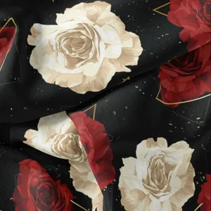 پارچه لباس مدل کرپ حریر گلدار کد 9030B