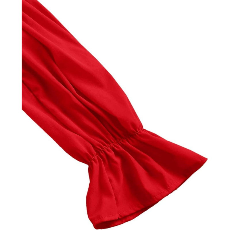 بلوز آستین بلند زنانه مدل عروسکی رنگ قرمز