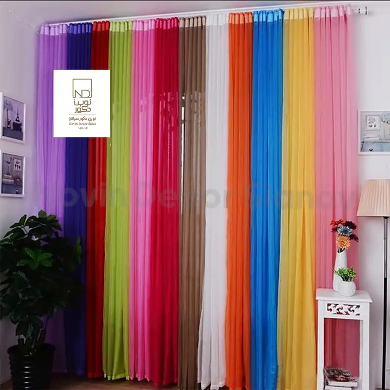 پرده نوین دکور سیاناو مدل حریر کد pb105 سایز 280×140 سانتی متر