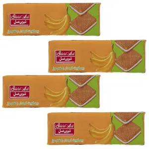 بیسکویت کرم دار شیرین عسل با طعم موز - 120 گرم بسته 4 عددی