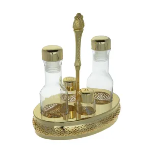 ست آبلیموخوری و نمک پاش 4 پارچه ریجنت مدل ROYAL GOLD کد H2512888