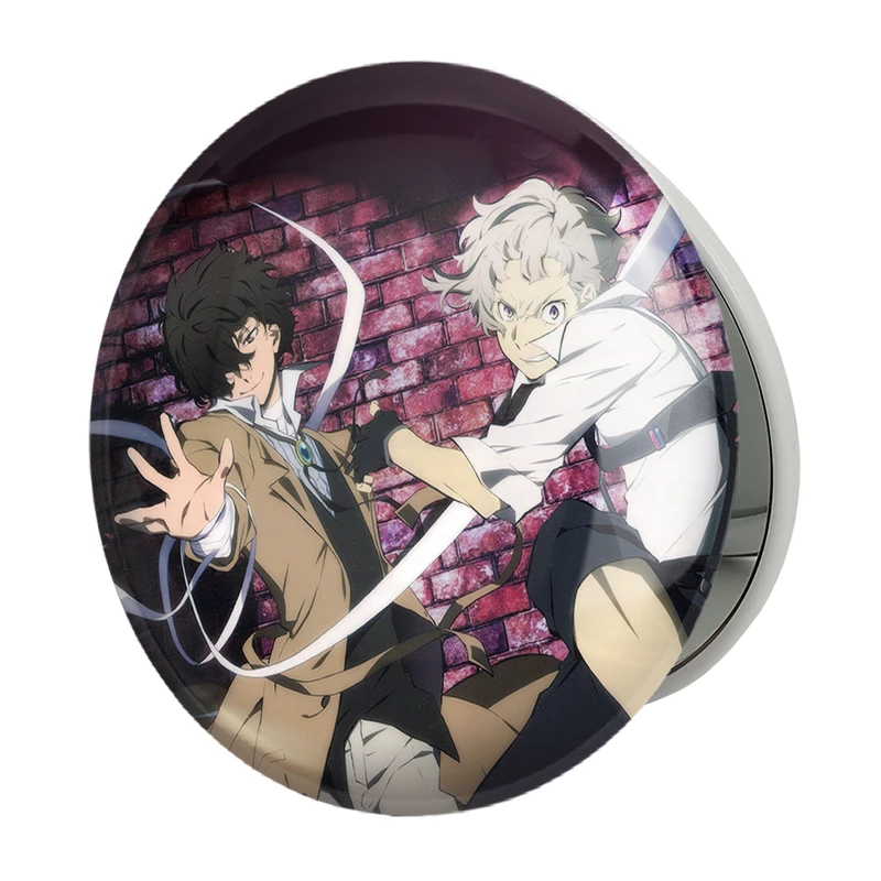 آینه جیبی خندالو طرح دازای و اتسوشی انیمه سگ های ولگرد بانگو مدل تاشو کد 11767 