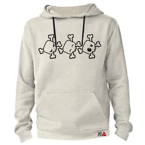 هودی دخترانه مدل اسکلت کد T08 رنگ طوسی