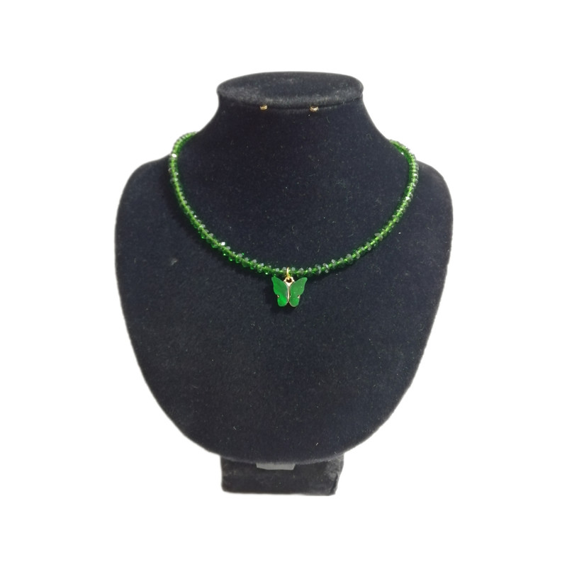 گردنبند زنانه مدل کریستال رنگی گردنبند زنانه مدل کریستال رنگی