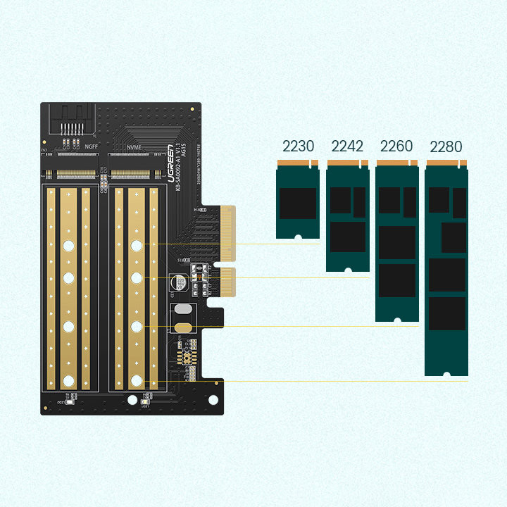 تبدیل M.2 به PCle 3.0 4X یوگرین مدل CM302-70503