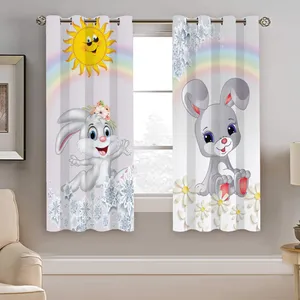 پرده نیروانا طرح خرگوش کودک مدل هازان کد 8197 سایز 140×200 سانتی متر