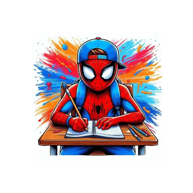 استیکر پارچه و لباس پاد آفرین مدل مرد عنکبوتی کد 175