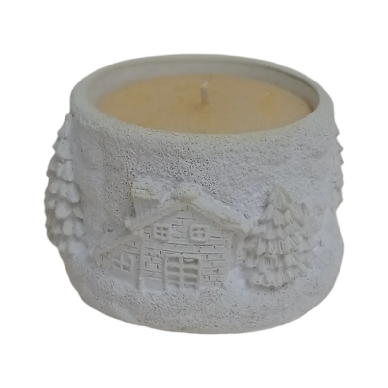 شمع دست‌ساز معطر مدل زمستونی با رایحه اسطوخودوس زمان اتمام 3 ساعت