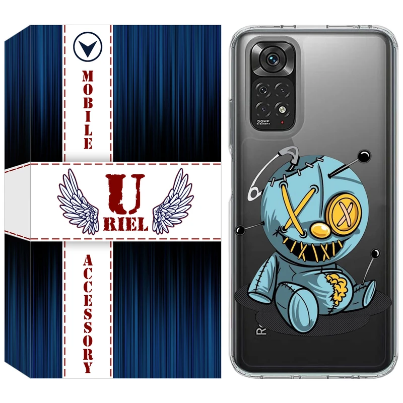 کاور یوریل قاب مدل Clear کد 68 طرح عروسک مناسب برای گوشی موبایل شیائومی Redmi Note 11 4G / Redmi Note 11S