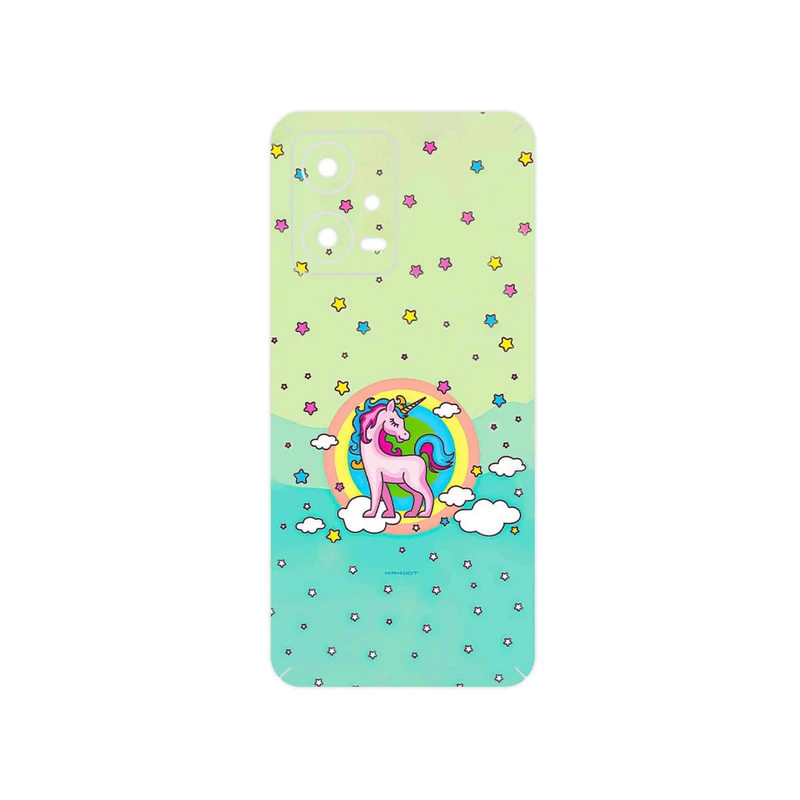 برچسب پوششی ماهوت مدل Rainbow unicorn adventure مناسب برای گوشی موبایل شیائومی Poco X5