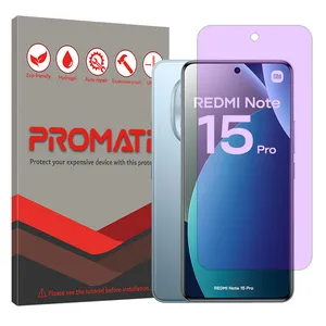 Promate Eye Care model anti violet ray screen protector suitable for Xiaomi Redmi Note 15 Pro 4G Mobile phone